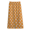 Cute Chicken Emoji Pattern Print Cotton Front Slit Maxi Skirt