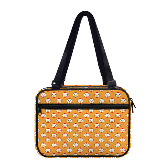Cute Chicken Emoji Pattern Print Double Strap Bible Bag
