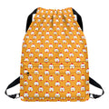 Cute Chicken Emoji Pattern Print Drawstring Backpack