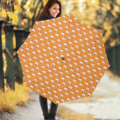 Cute Chicken Emoji Pattern Print Foldable Umbrella