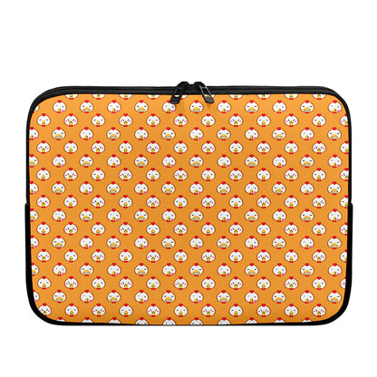 Cute Chicken Emoji Pattern Print Laptop Sleeve