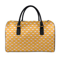 Cute Chicken Emoji Pattern Print Leather Duffel Bag