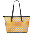 Cute Chicken Emoji Pattern Print Leather Tote Bag With Zipper