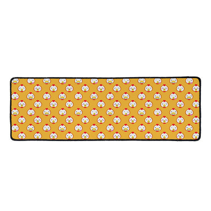 Cute Chicken Emoji Pattern Print Long Kitchen Mat