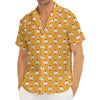 Cute Chicken Emoji Pattern Print Men's Deep V-Neck Shirt