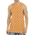 Cute Chicken Emoji Pattern Print Men's Muscle Tank Top