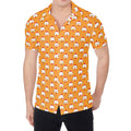 Cute Chicken Emoji Pattern Print Men's Shirt