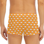 Cute Chicken Emoji Pattern Print Men's Short Boxer Briefs
