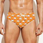 Cute Chicken Emoji Pattern Print Men's Swim Briefs