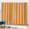 Cute Chicken Emoji Pattern Print Pencil Pleat Curtains