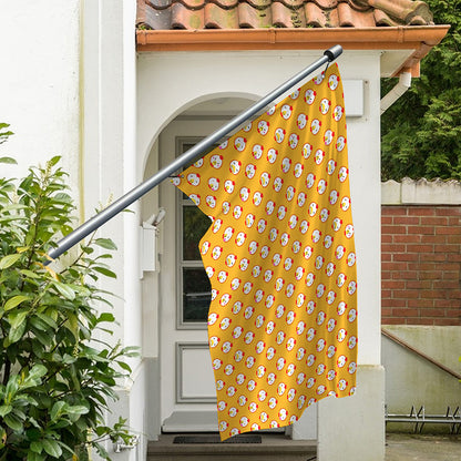 Cute Chicken Emoji Pattern Print Polyester Flag