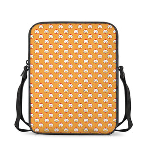 Cute Chicken Emoji Pattern Print Rectangular Crossbody Bag