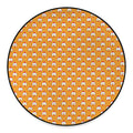 Cute Chicken Emoji Pattern Print Round Floor Mat