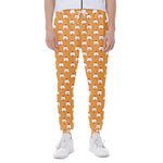 Cute Chicken Emoji Pattern Print Scuba Joggers