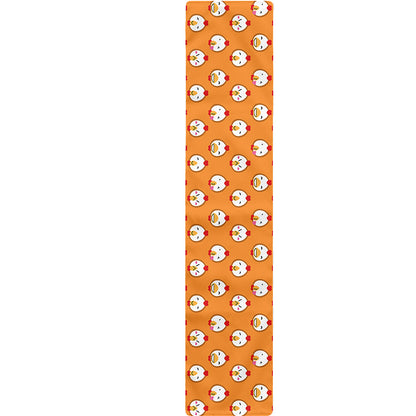 Cute Chicken Emoji Pattern Print Table Runner