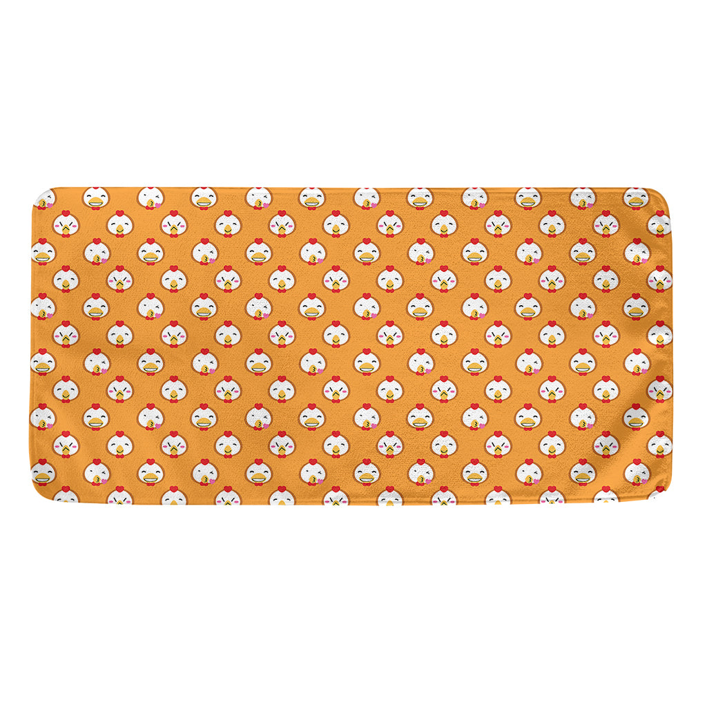 Cute Chicken Emoji Pattern Print Towel