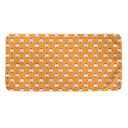 Cute Chicken Emoji Pattern Print Towel