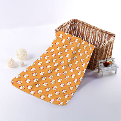 Cute Chicken Emoji Pattern Print Towel