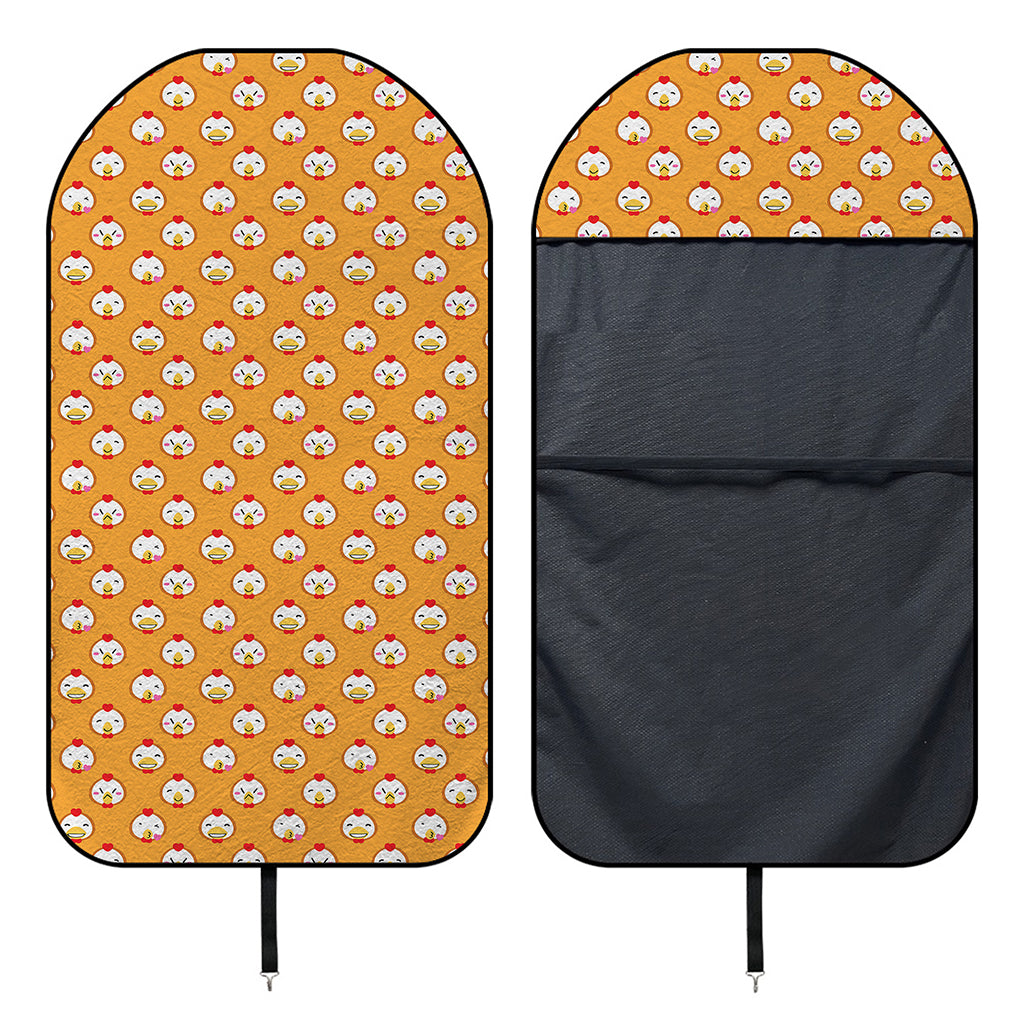 Cute Chicken Emoji Pattern Print Waterproof Car Seat Cover