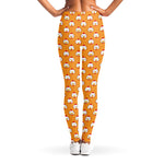 Cute Chicken Emoji Pattern Print Women's Leggings