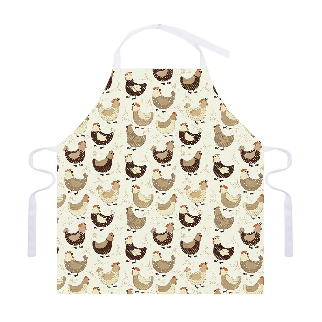 Cute Chicken Pattern Print Adjustable Apron
