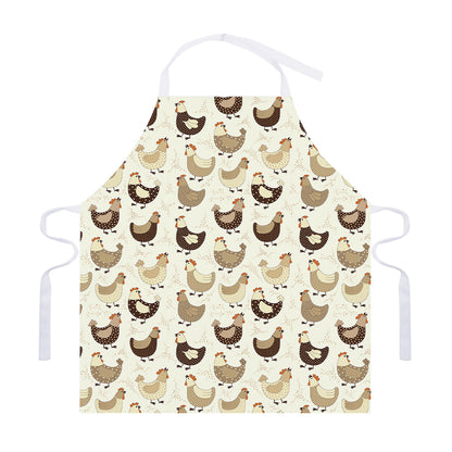 Cute Chicken Pattern Print Adjustable Apron