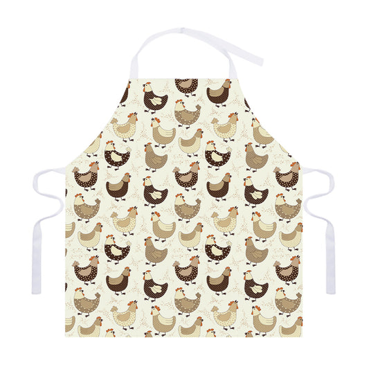 Cute Chicken Pattern Print Adjustable Apron