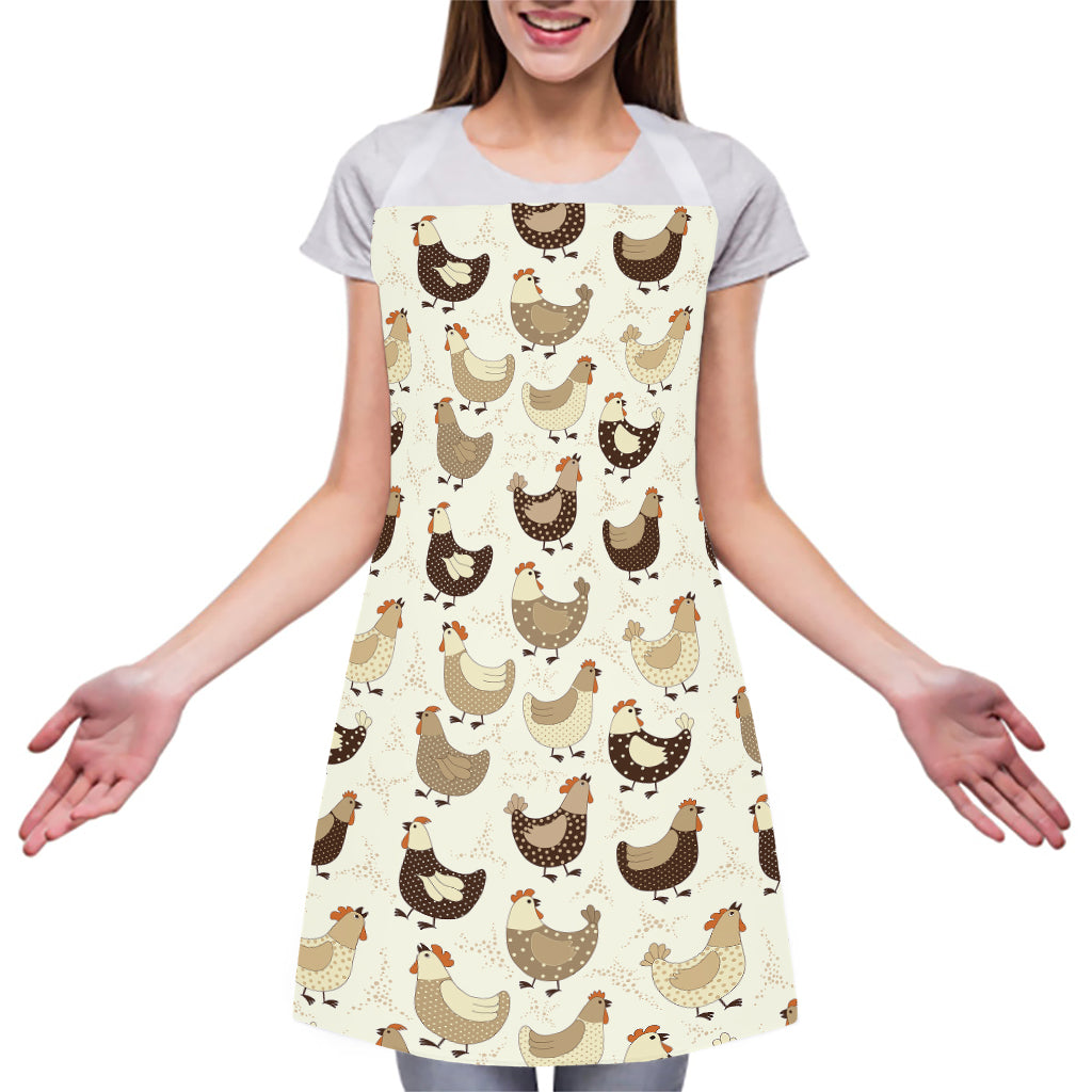 Cute Chicken Pattern Print Adjustable Apron