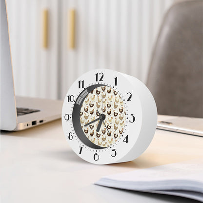 Cute Chicken Pattern Print Alarm Clock