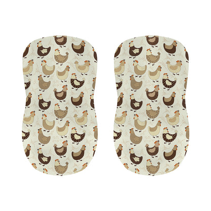 Cute Chicken Pattern Print Bar Stool Covers