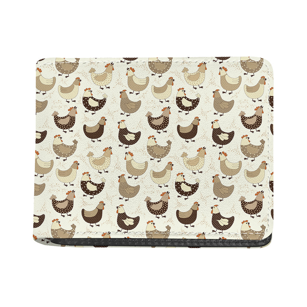 Cute Chicken Pattern Print Bifold Wallet