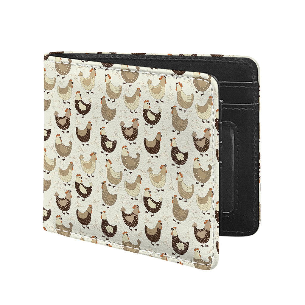 Cute Chicken Pattern Print Bifold Wallet