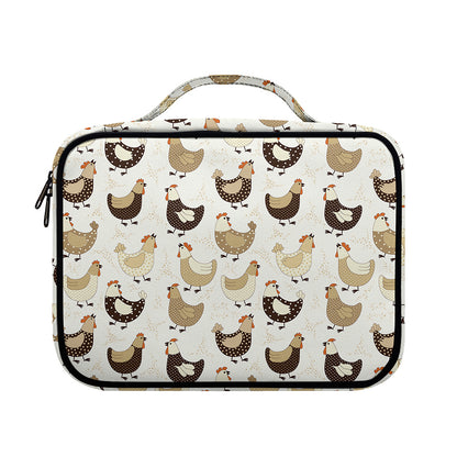 Cute Chicken Pattern Print Briefcase Bible Bag