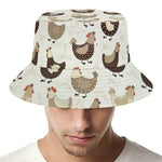 Cute Chicken Pattern Print Bucket Hat