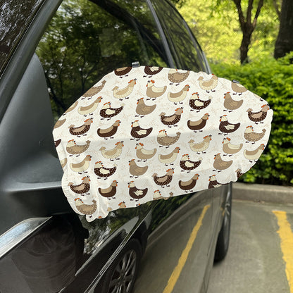 Cute Chicken Pattern Print Car Side Mirror Covers