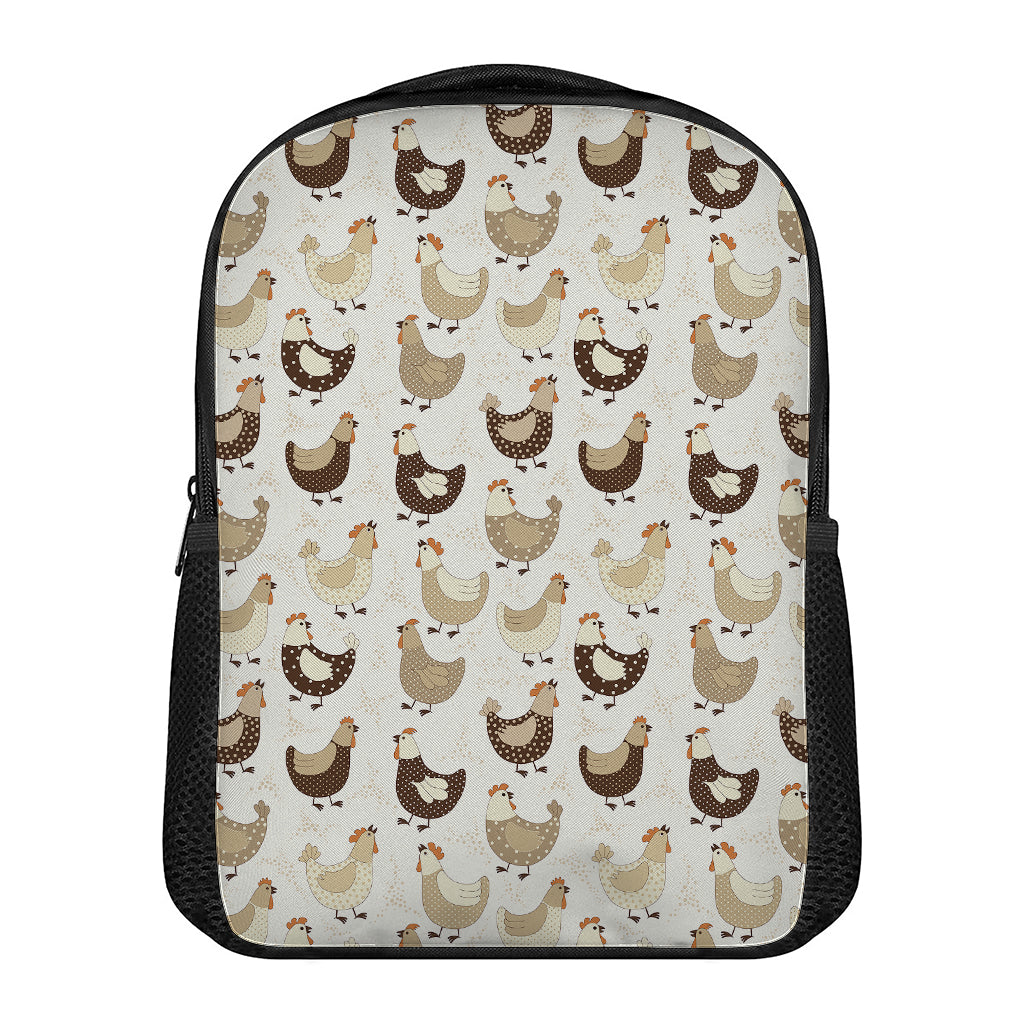 Cute Chicken Pattern Print Casual Backpack