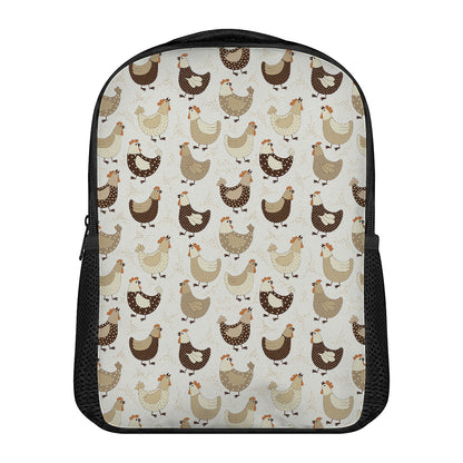 Cute Chicken Pattern Print Casual Backpack