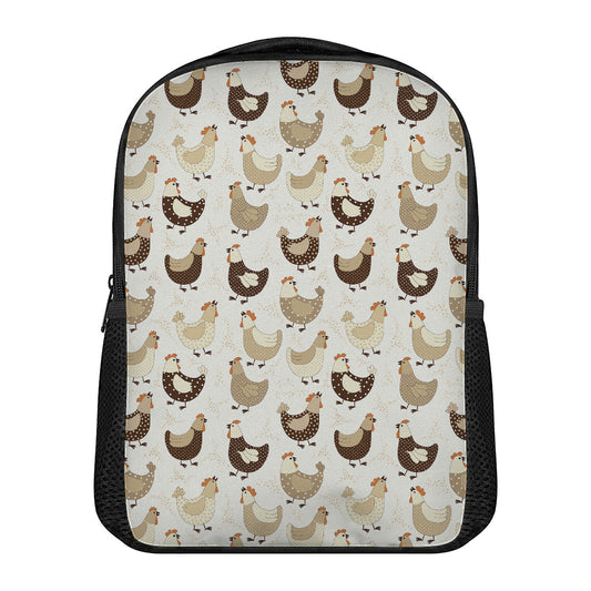 Cute Chicken Pattern Print Casual Backpack
