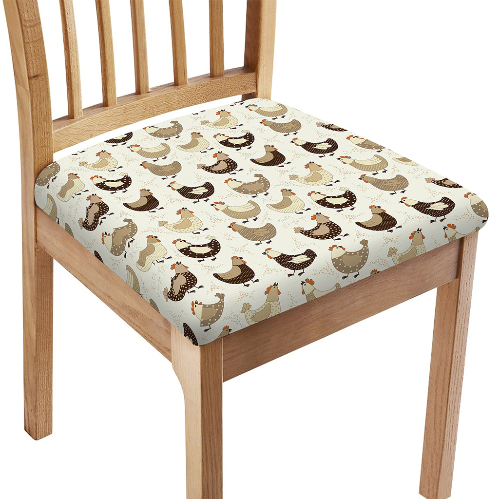 Cute Chicken Pattern Print Chair Cushion Cover