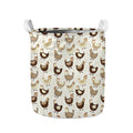Cute Chicken Pattern Print Collapsible Laundry Basket