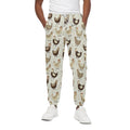 Cute Chicken Pattern Print Cotton Sweatpants