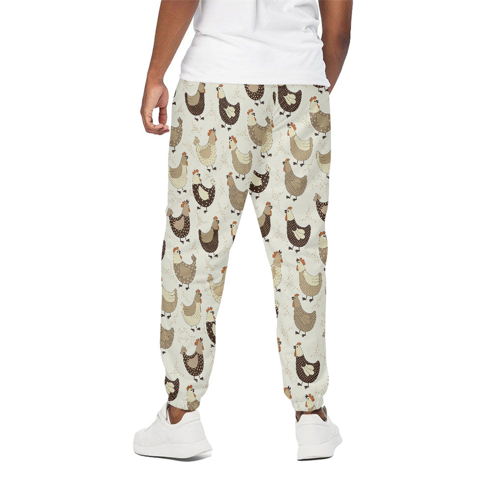 Cute Chicken Pattern Print Cotton Pants