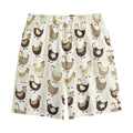 Cute Chicken Pattern Print Cotton Shorts