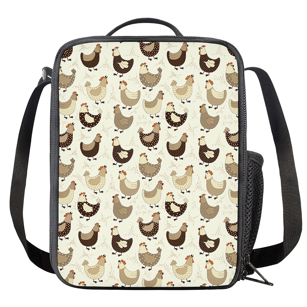 Cute Chicken Pattern Print Crossbody Lunch Bag