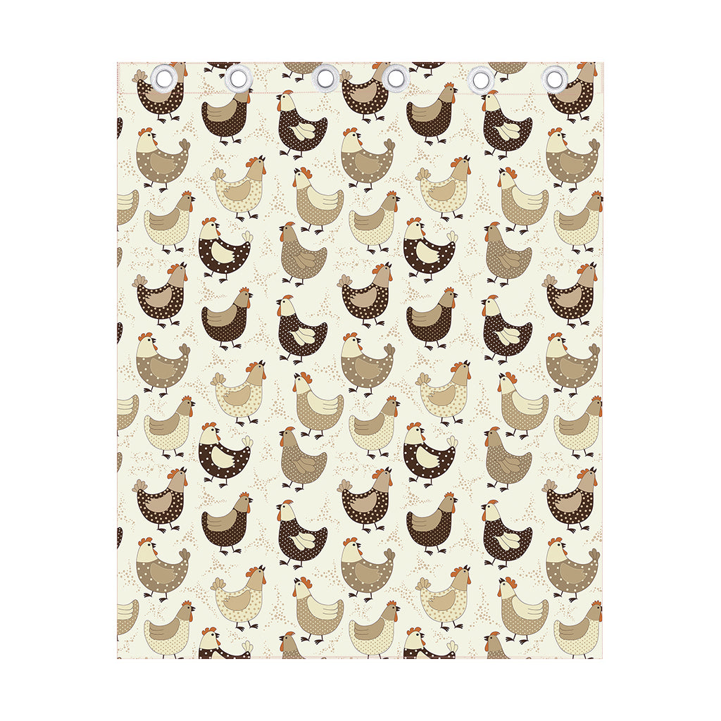 Cute Chicken Pattern Print Curtain
