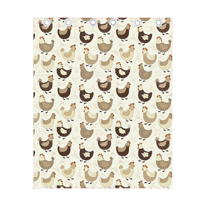 Cute Chicken Pattern Print Curtain