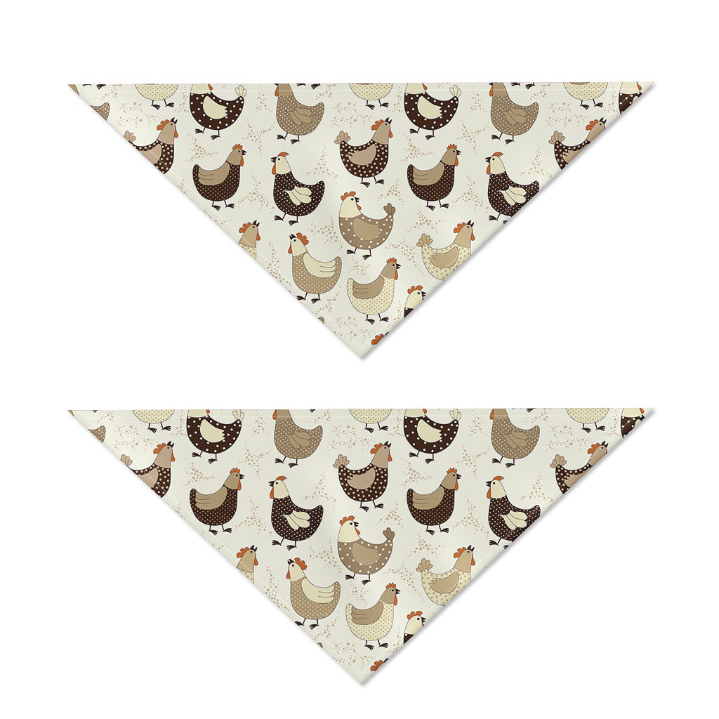Cute Chicken Pattern Print Dog Bandana