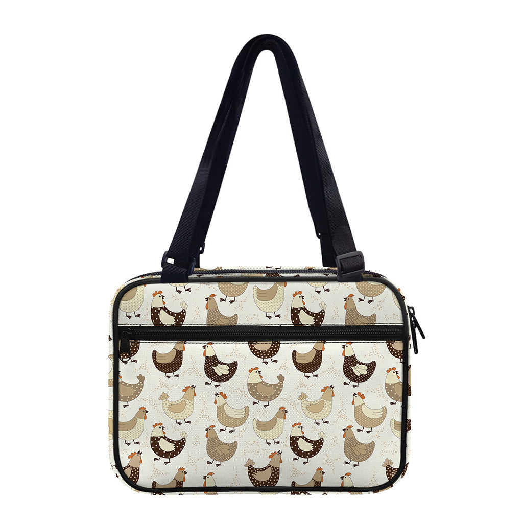 Cute Chicken Pattern Print Double Strap Bible Bag