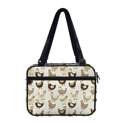 Cute Chicken Pattern Print Double Strap Bible Bag