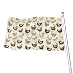 Cute Chicken Pattern Print Flag